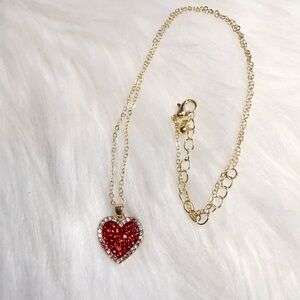 Red Heart Pendant Necklace